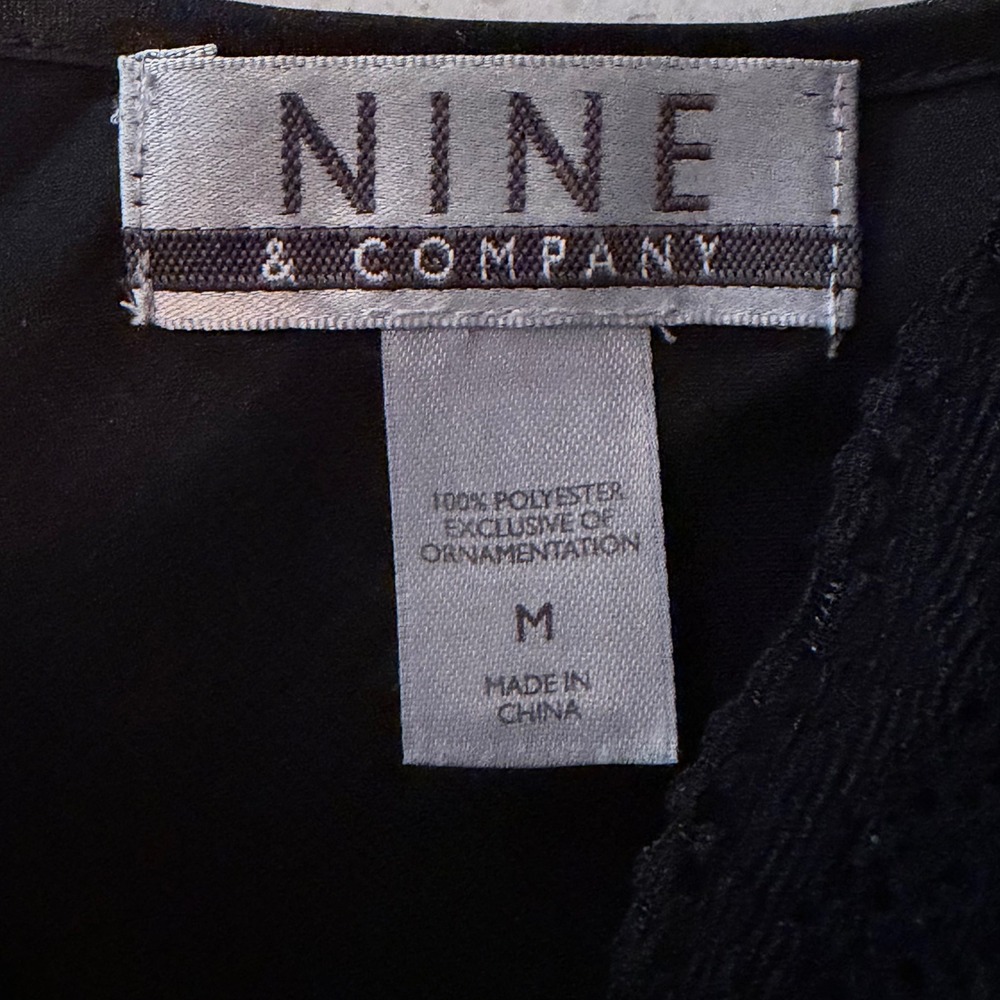 Nice & Co Black Satin Slip Mini Dress Silky Minimal Chic‎ 90s Style Size M - Picture 7 of 7
